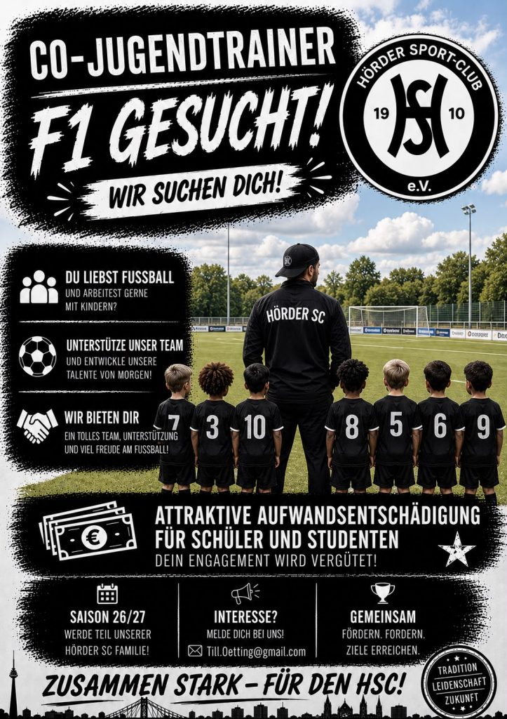 Co-Jugendtrainer F1 gesucht!